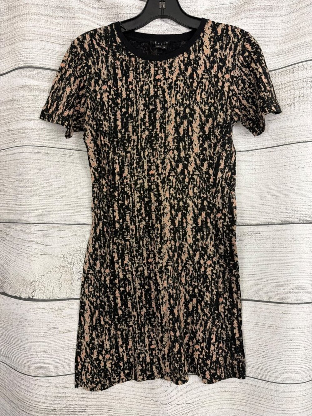Theory Cherry IPAv Artsy T-Shirt Stretch Dress Size P